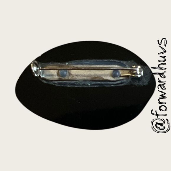 Vintage Iridescent Abalone Shell Brooch – 1.75” Oval, Plastic Back - Picture 3 of 8